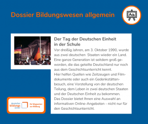 Bitte anklicken um zum Dossier des Deutschen Bildungsservers zu gelangen.